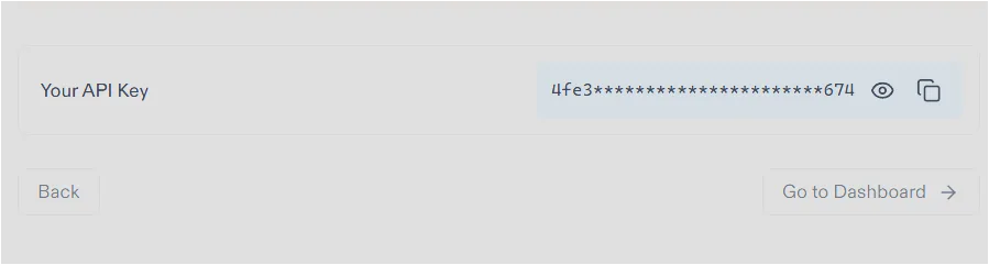 Exa API 키가 별표로 마스킹되어 표시된 화면