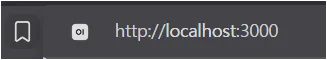 브라우저 주소창에 localhost 3000 주소를 입력한 화면