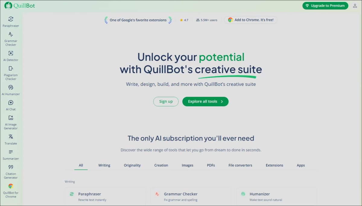 Grammarly 문법 교정과 문장 톤 개선 화면