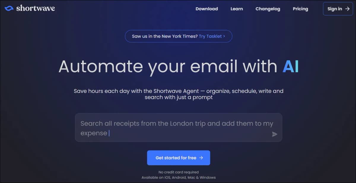shortwave ai website