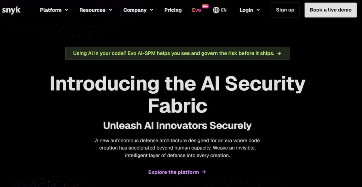 snyk ai 웹사이트