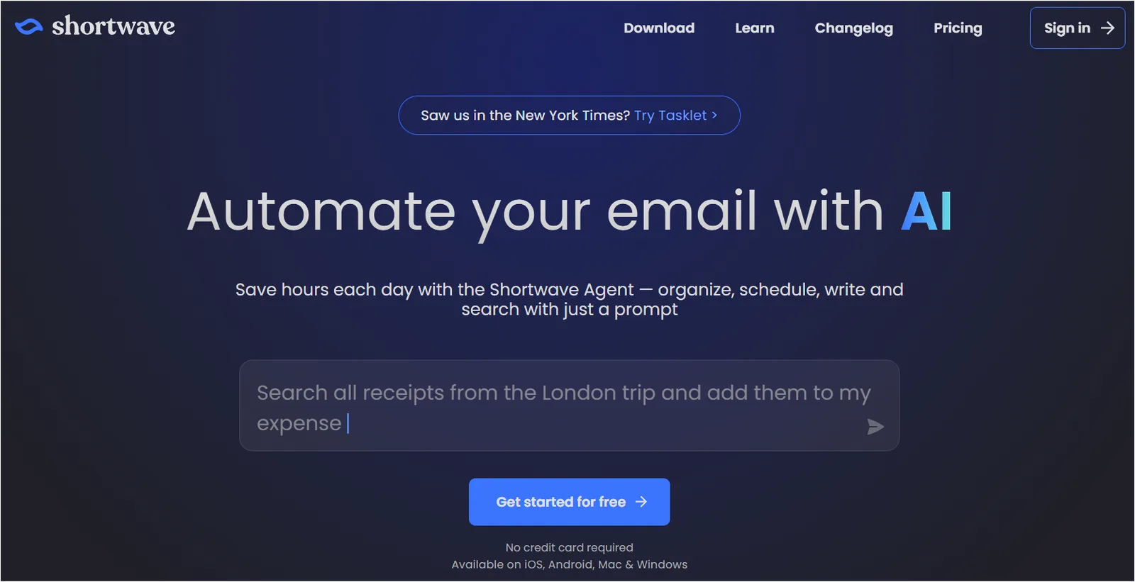shortwave ai website