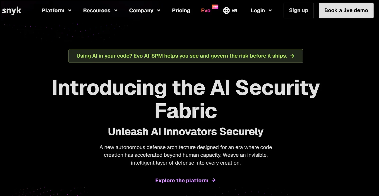snyk ai 웹사이트