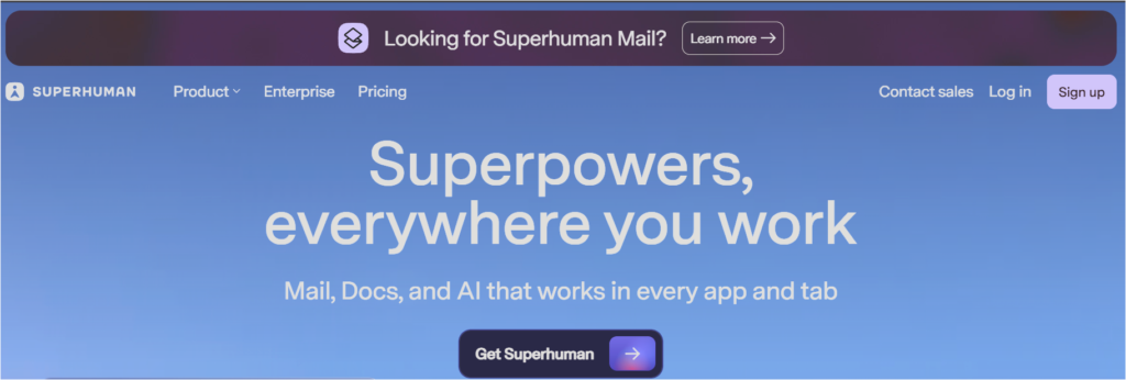 superhuman website picture