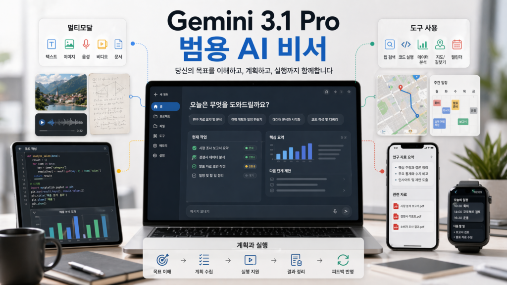 Gemini 3.1 Pro, 멀티모달, 도구 사용, 범용 AI 비서