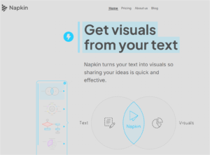 napkin ai 홈페이지 화면 가이드 시작